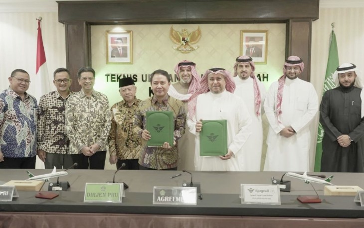 Penandatanganan Perjanjian Kerja Sama antara Kemenag dan Saudia Airlines