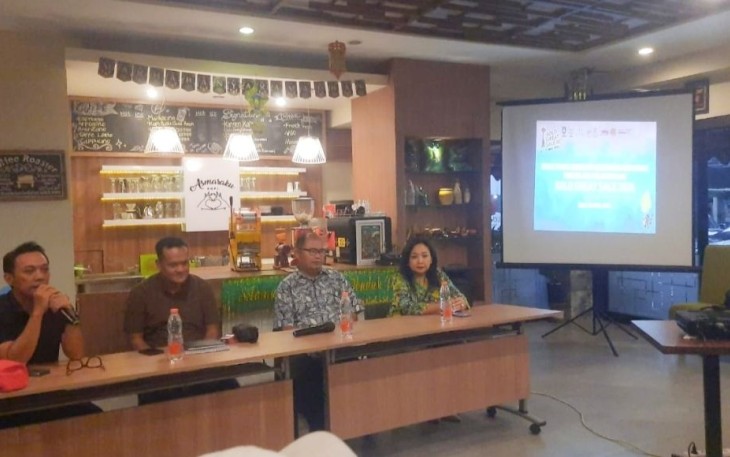 Ketua Kadin Kota Surakarta Ferry Septha Indrianto saat menyampaikan paparan dalam gelaran Solo Great Sale 2024