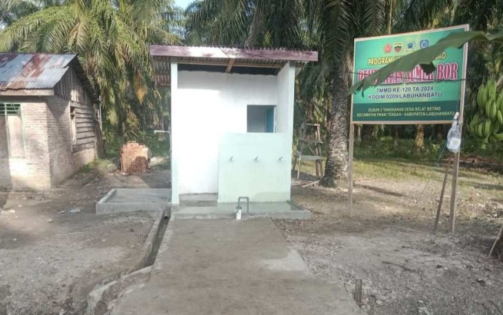Sumur bor program unggulan Kasad Desa Selat Beting 