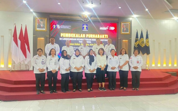 Poto bersama usai rangkaian acara pembahasan pembekalan masa purna bakti secara virtual disampaikan oleh motivator