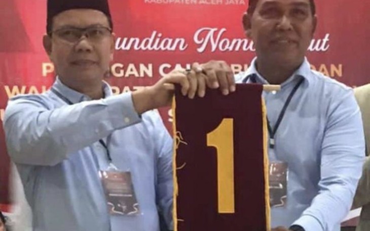 Mustafa - Hanasri dalam Pilkada Aceh Jaya 
