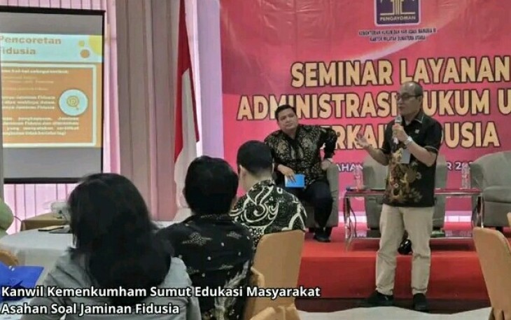 Kanwil Kemenkumham Sumut Gelar Seminar Khusus Mengenai Jaminan Fidusia.