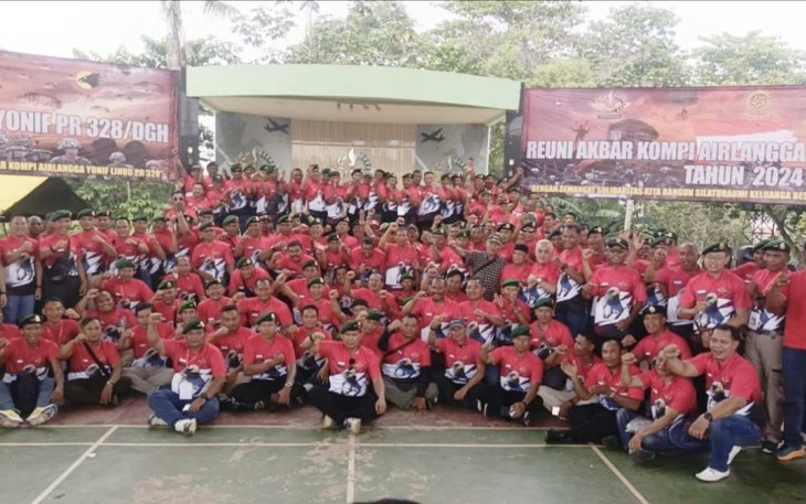 Reuni Akbar Kompi Airlangga Yonif PR 328/DGH di Cilodong Depok, Minggu (17/11)