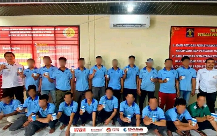 Rutan Pangkalan Branadan Gelar Tes Urine Warga Binaan