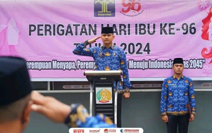 Karutan Pangkalan Brandan Erwin Siregar Pimpin Upacara Peringatan Hari Ibu Tahun 2024.