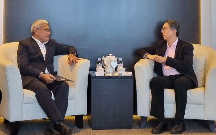 Kepala BNN RI, Marthinus Hukom, S.I.K., M.Si., delegasi Indonesia disambut oleh Associate Professor Muhammad Faishal Ibrahim, Minister of State, Ministry of Home Affairs and Ministry of National Development.