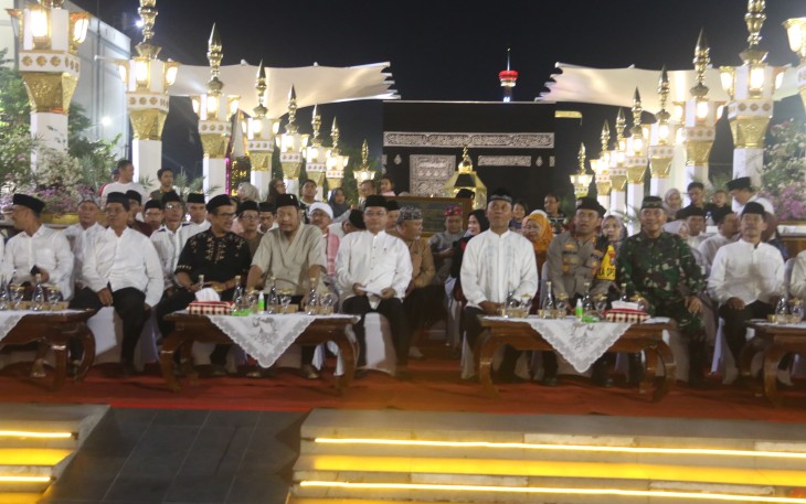 Kasdim Madiun saat Ikuti Gema Seni Takbir Keliling Idul Adha di Pahlawan Religi Center