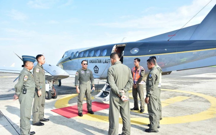 Pesud King Air saat Antar Danpuspenerbal Kunker ke Manado
