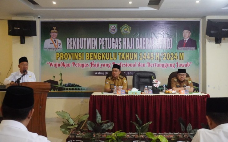 Pemerintah Provinsi (Pemprov) Bengkulu bekerja sama dengan Kanwil Kemenag Provinsi Bengkulu, melaksanakan rekrutmen Petugas Haji Daerah (PHD) Provinsi Bengkulu sejak beberapa bulan lalu