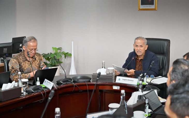 Wakil Menteri Keuangan, Anggito Abimanyu alam pertemuan dengan Community of Practices (CoP) Artificial Intelligence Kementerian Keuangan pada Jumat (20/12). 