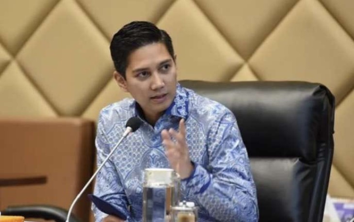 Komandan Tim Komunikasi Tim Kampanye Nasional (TKN) Prabowo-Gibran, Budisatrio Djiwandono di Jakarta, Jumat (19/1/24).