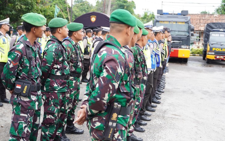 Apel Gabungan Pengamanan pleno Rekapitulasi Pilkada Tingkat Kabupaten Oku Timur