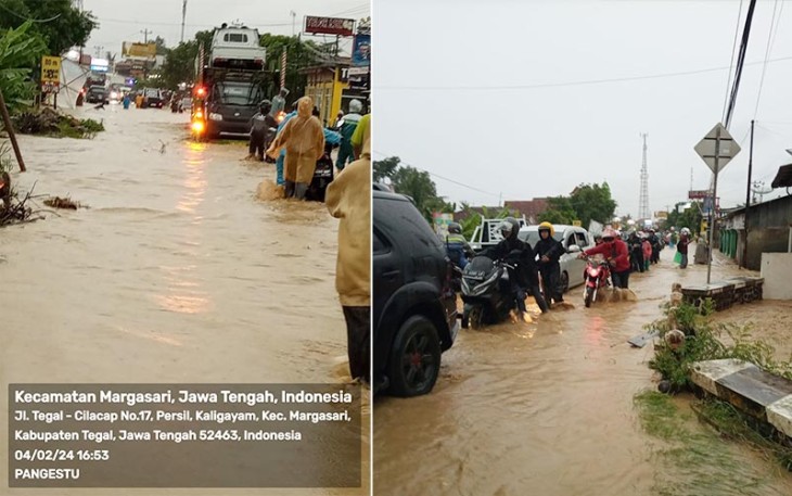 Pasca Banjir, lebih dari 1.400 orang sempat mengungsi pada Minggu petang (4/2), sekitar pukul 16.00 waktu setempat. 