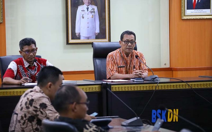 Plh. Pustrajakan Polhupemdagri Gatot Tri Laksono saat Sosialisasi Percepatan Pelaksanaan Reformasi Birokrasi 