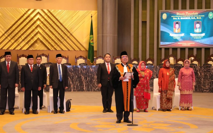  Ketua Mahkamah Agung Prof. Dr. H. M. Syarifuddin, S.H., M.H dalam acara purnabakti Ketua Pengadilan Tinggi Agama Kepulauan Bangka Belitung Drs. H. Makmun, S.H., M.H. secara virtual, pada hari Rabu, 31 Januari 2024, bertempat digedung Kusumaatmadja lantai 14, Rabu (31/01]