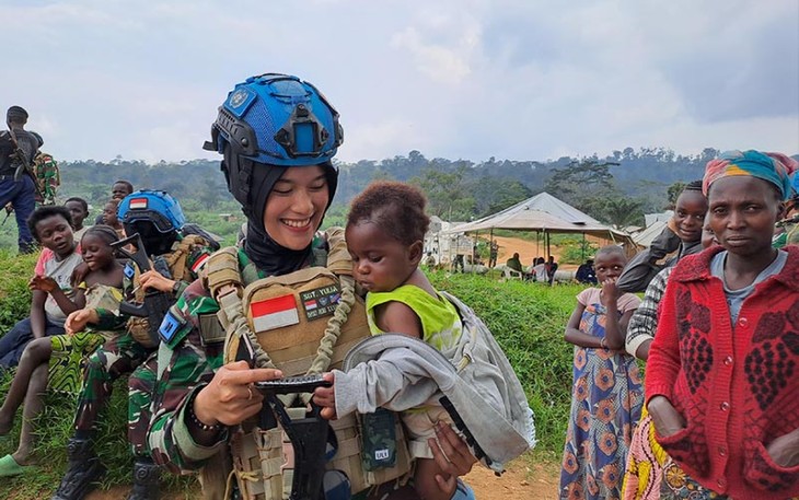 Kolaborasi Indo RDB XXXIX -E/MONUSCO Tingkatkan Rasa Aman Kaum Wanita Desa Tchabi
