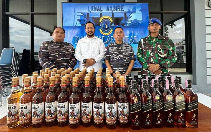 TNI AL Berhasil Amankan Miras Ilegal di Nabire 