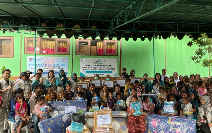 Oase KIM, TP PKK Pusat dan Kemendagri Kirim Bantuan Bencana Gunung Lewatobi