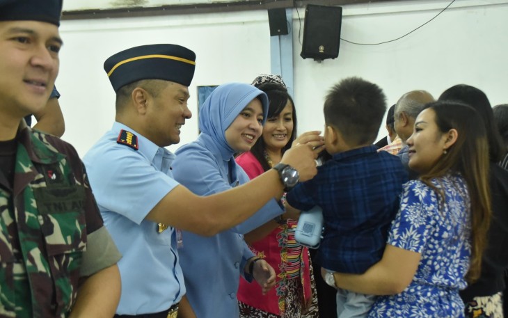 Danlanud Husein Sastranegara saat Kunjungi Gereja Oikumene Lanud Husein Sastranegara