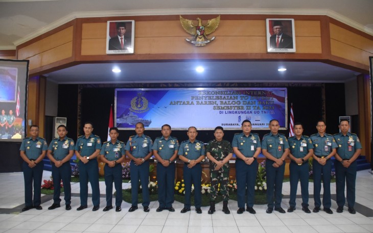 Rekonsiliasi Internal Tingkat Satker Semester II TA 2023 UO TNI AL, bertempat di Gedung R. Moeljadi Kodiklatal, Bumimoro Surabaya, Kamis (11/01/2024)