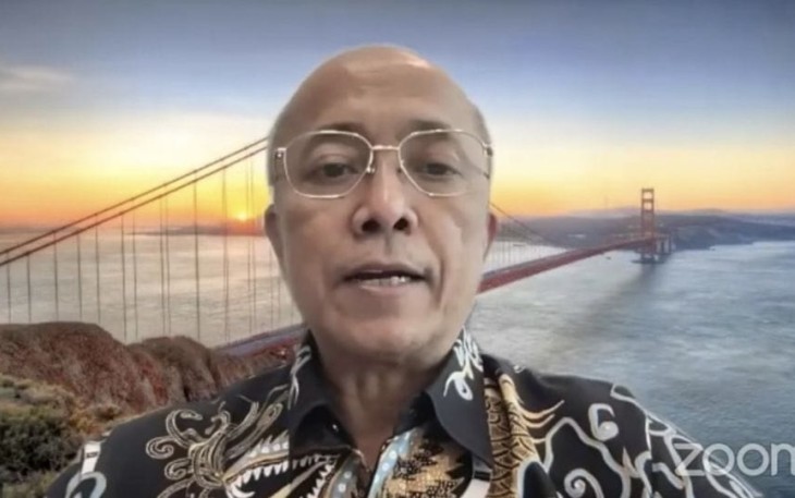 Wafid mengawali sambutannya membuka acara Geo Seminar - Mengupas Gempa Sumedang: Badan Geologi Menyelidiki dan Memitigasi di Bandung, Jumat (5/1).