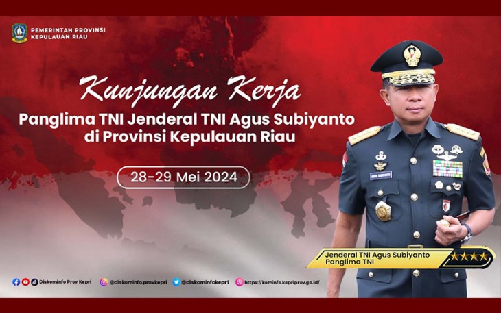 Panglima TNI Jenderal TNI Agus Subiyanto akan Kunker ke Kepri