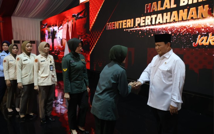 Menhan Prabowo Gelar Acara Halal Bihalal dan Pengarahan Pegawai Kemhan