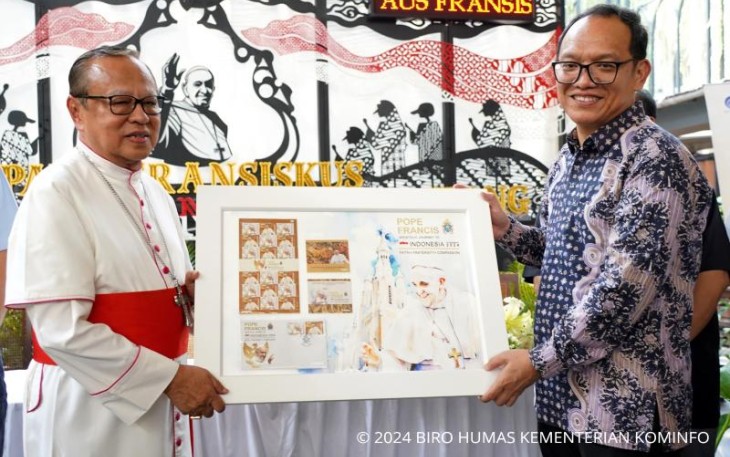 Launching prangko kunjungan Paus Fransiskus di Jakarta 