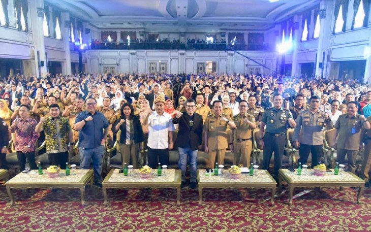 kegiatan ‘Demi Indonesia Cerdas Memilih di Kota Palembang’ di The Sultan Convention Center, Palembang, Sumatera Selatan, Senin (22/1/2024).