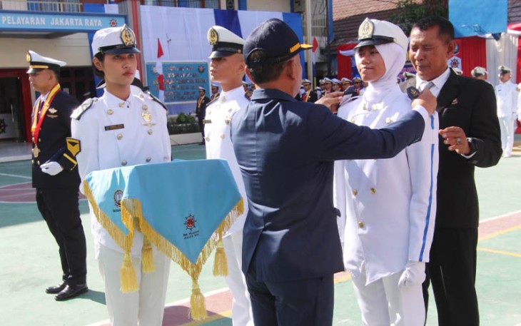 SMK Pelayaran Jakarta Raya saat Wisuda dan Lantik Perwira Muda Transportasi Laut 
