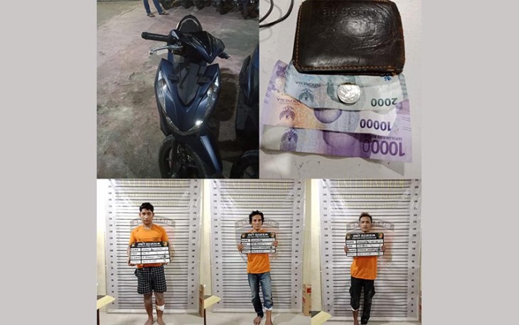 Tersangka dan barang bukti saat diamankan