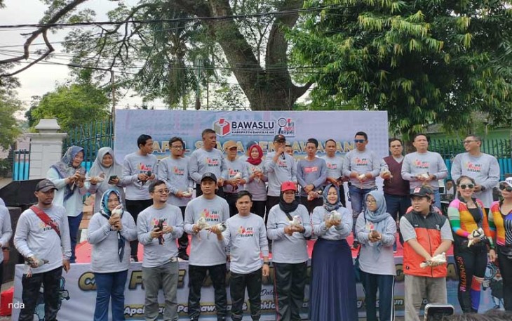Car Free Day dalam Rangka Apel Siaga Pengawasan Pemilu 2024 