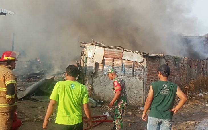 Pasar Induk Cepu pasca terbakar pada Minggu (26/1/2025). 