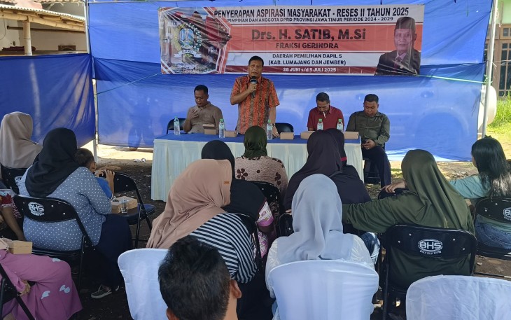 Anggota DPRD Jawa Timur dapil Jember - Lumajang, Satib saat menggelar reses II tahun 2025.