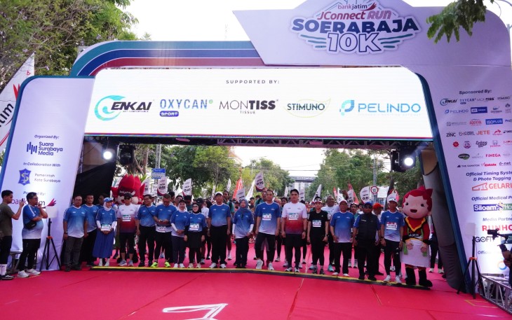 3.000 Pelari Meriahkan Bank Jatim JConnect Run Soerabaja 10K