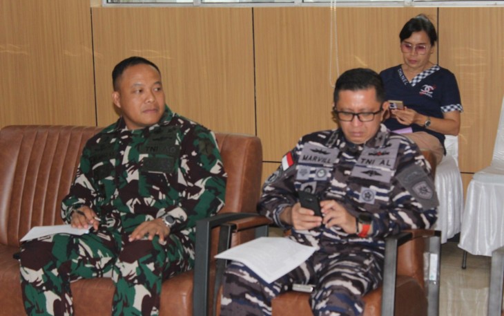 Dandim 1310/Bitung, Letkol Inf Dewa Made DJ saat menghadiri Rakor yang di gelar oleh pemerintah Kota Bitung