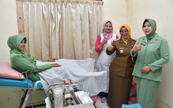 Persit KCK Cab XVI Dim 0802 Ponorogo Lakukan Tes HPV DNA 