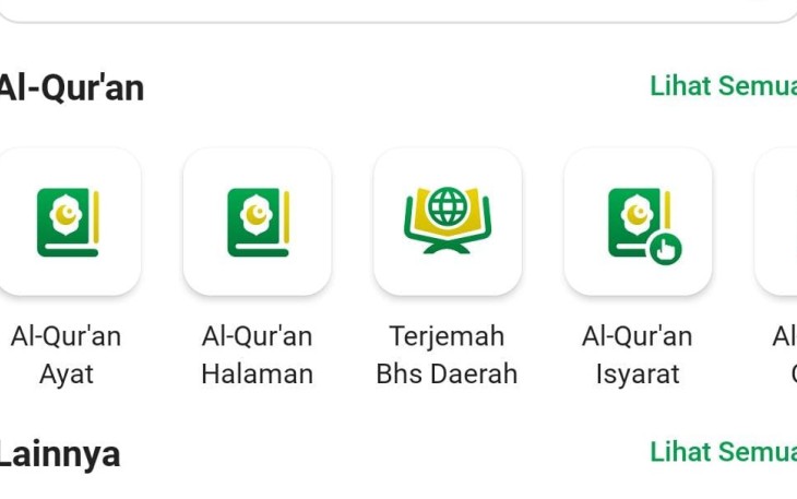 Laman utama Qur'an Kemenag 