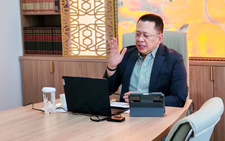 Anggota Komisi III DPR RI sekaligus Wakil Ketua Umum Partai Golkar dan dosen tetap Pascasarjana Universitas Pertahanan (Unhan) Bambang Soesatyo Beri Kuliah Pascasarjana Universitas Pertahanan