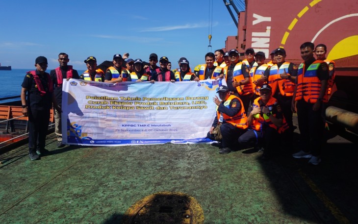 Bea Cukai Aceh Gelar Pelatihan Teknis Pemeriksaan Barang Curah Ekspor di Meulaboh