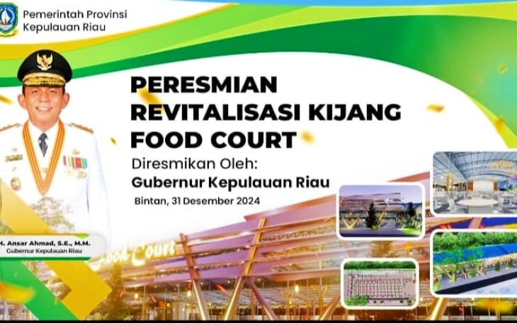 Gubernur Kepulauan Riau, H. Ansar Ahmad, dijadwalkan akan meresmikan Kijang Foodcourt di Kawasan Taman Kota Kijang, Bintan, pada Selasa (31/12)