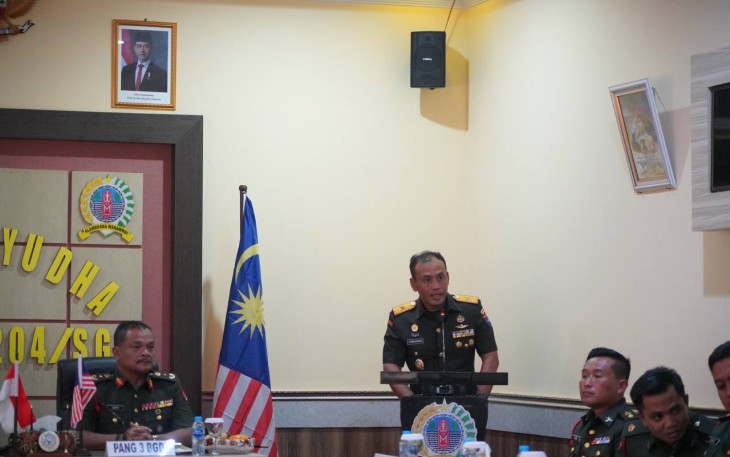 Dankolakops Rem 121/ABW Sambut Kedatangan Panglima Briged 3 Infanteri Malaysia