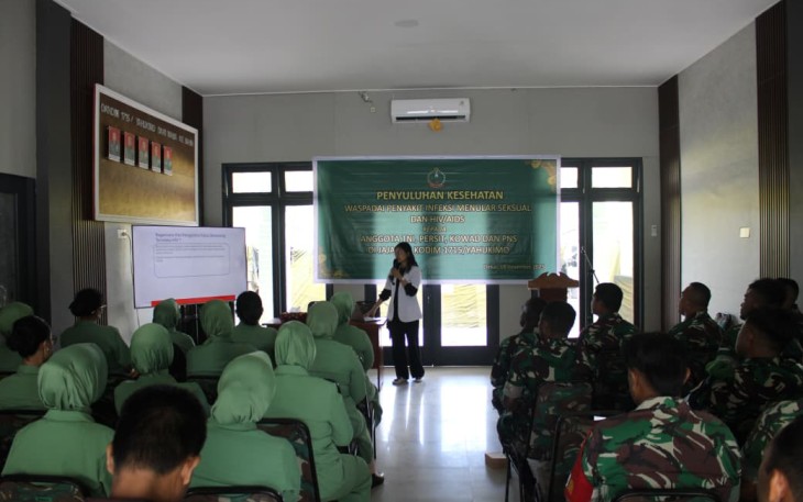 Kodim 1715/Yahukimo Gelar Penyuluhan HIV/AIDS Guna Cegah Penyebaran di Kalangan Prajurit dan Persit