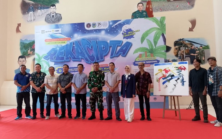 Danramil 0801/03 Arjosari Hadiri Pembukaan Rekacipta Pameran Lukisan Di Museum Galeri SBY-ANI