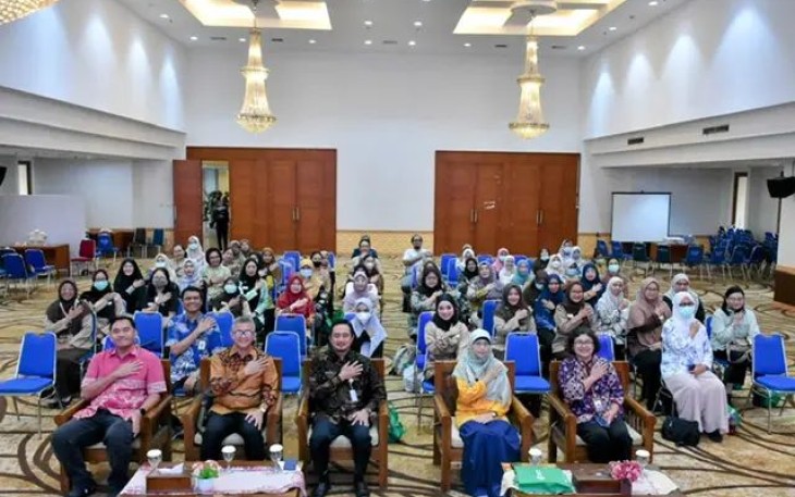 Para peserta Workshop World Cancer Early Detection in Primary Healthcare Celebrating World Cancer Day 2025 di Aula Lantai 10 Gedung Dibaleka II Balai Kota Depok, Jumat (14/03/25)