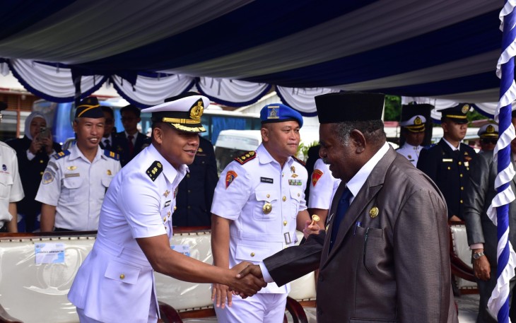 Koarmada III Hadiri Upacara Hari Perhubungan Nasional ke-54 di Papua Barat Daya
