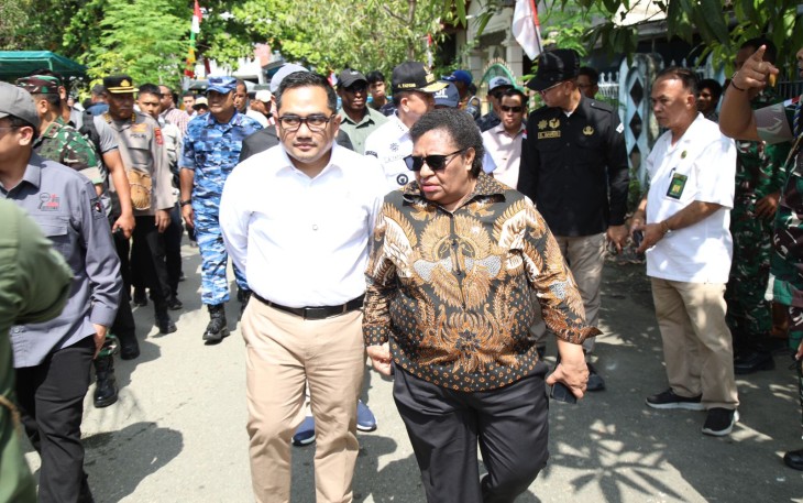 Wakil Menteri Dalam Negeri (Wamendagri) Ribka Haluk meninjau langsung pelaksanaan Pemungutan Suara Ulang (PSU) di Provinsi Papua