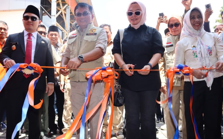 Rangkaian pembukaan Disaster Management Expo 2025 yang dibuka secara resmi oleh Sekretaris Utama BNPB Rustian di GOR Seni Majapahit, Kota Mojokerto, Jawa Timur pada Rabu (1/10)