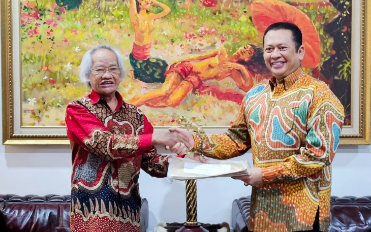 Bamsoet saat menerima Pengurus Badan Perlindungan Lanjut Usia Indonesia (BP Lansia) di Jakarta, Senin (7/7/25).