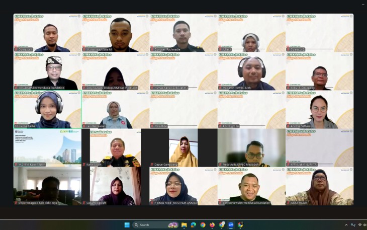Bea Cukai Aceh saat Gelar Webinar UMKM Naik Kelas